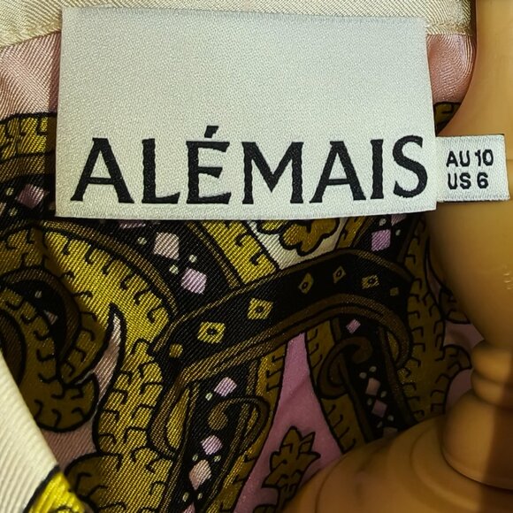 ALEMAIS paisley-print puff-sleeve maxi dress SIZE AU 10 - Picture 11 of 13